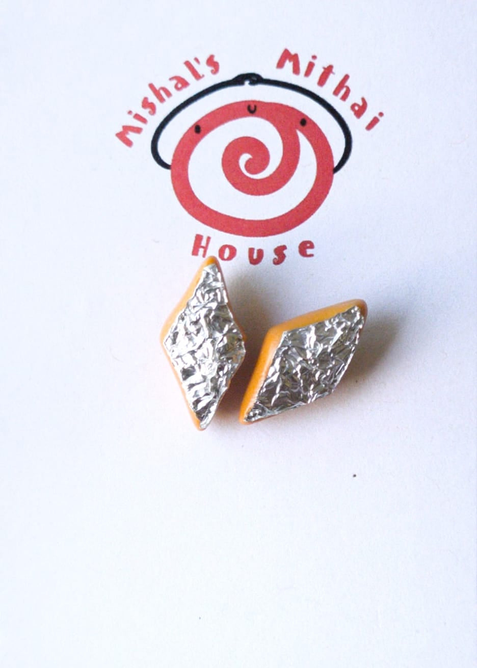 Kaju Katli Stud Earrings