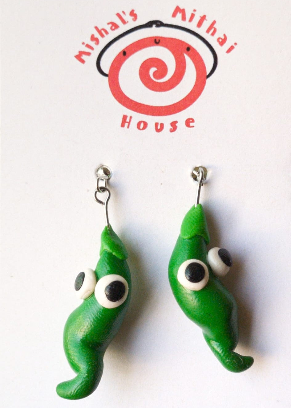 Green Chili Dangle Earrings
