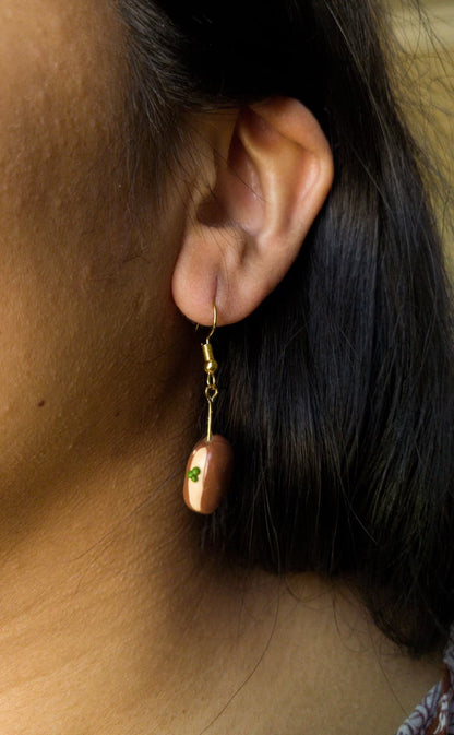 Stuffed Gulab Jamun Dangle Earrings