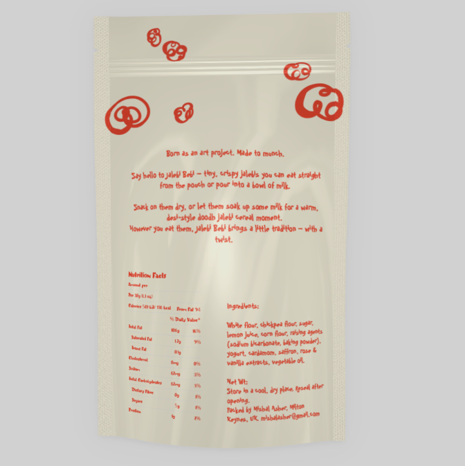 Jalebi cereal sweet desi snack inspired by Indian dessert
