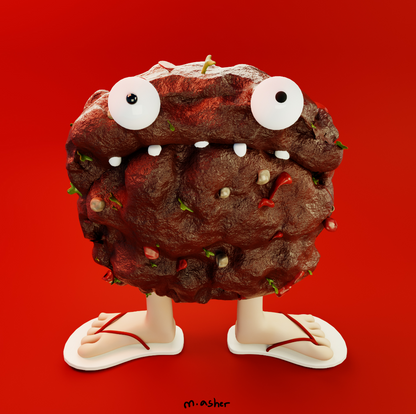 Chapli Kebab Sticker | Desi Food Laptop & Car Decal